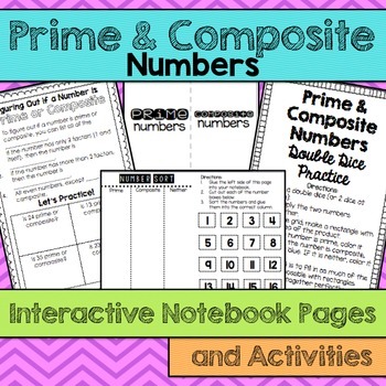 Preview of Prime and Composite Numbers Interactive Notebook