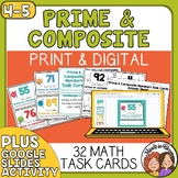 Prime and Composite Numbers Task Cards - Fun Math Skills P