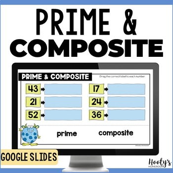 Preview of Prime and Composite Numbers Interactive Google Slides Math Activities