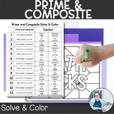 Prime and Composite Solve and Color TEKS 5.4a Math Worksho