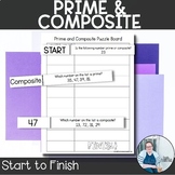 Prime and Composite Start to Finish Puzzle TEKS 5.4a Math 