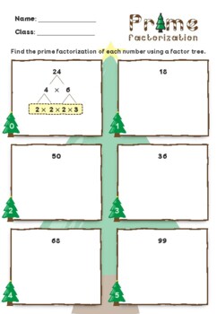 Preview of Prime factorization using factor trees