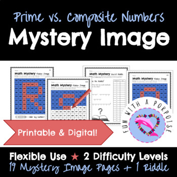 Preview of Prime vs. Composite Numbers | Mystery Picture | Hidden Image | Bonus Riddle!