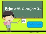 Prime vs. Composite Numbers with primes up to 100 and Fact