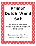 Primer Dolch Sight Word Cards