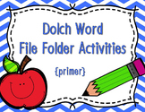 Primer Dolch Sight Word Write and Wipe File Folder Activities