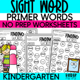 Primer Sight Word Activity Worksheets | Bingo Daubers | Ki