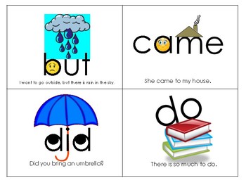 Preview of Primer Dolch Sight Word Flash Cards with picture cues