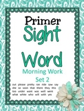 Primer Sight Word Morning Work Set 2