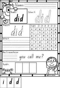 Primer Sight Words Printables in NSW Foundation Font | TpT