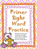 Primer Trace the Sight Word Practice