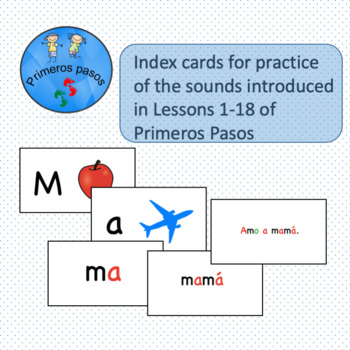 Preview of Primeros Pasos 1 Flash Cards - Slide show for remote learning