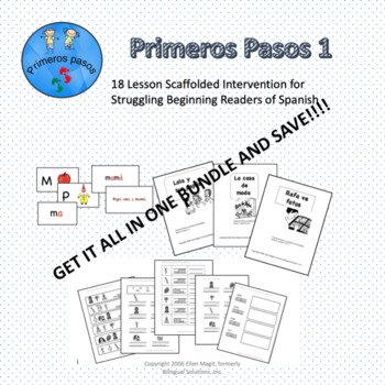 Preview of Primeros Pasos 1 Intervention Bundle for Remote Learning