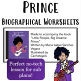 Prince Biographical Worksheets for Sub Plans or Black Hist