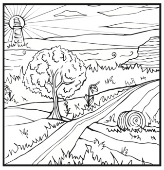 Preview of Prince Edward Island Colouring Page PEI Canada Coloring Print