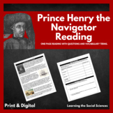 Prince Henry the Navigator One Page Reading with Questions
