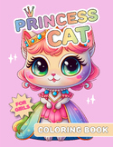Princess Cat Coloring Book PDF
