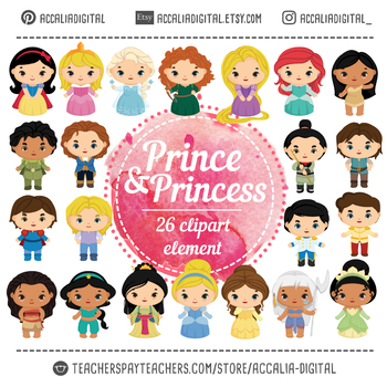 Preview of Princess Clipart, Prince Clipart