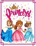 Princess Coloring Book: 22 Cute Coloring Pages for Girls K