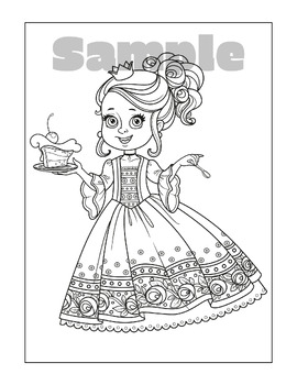 Princess Coloring Pages: 40 Coloring Pages for Girls & Teens | TPT