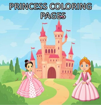 Preview of Princess Coloring Printable Book for Kids