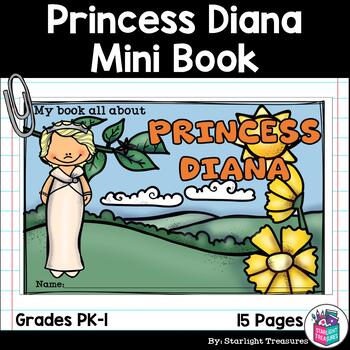 Preview of Princess Diana Mini Book for Early Readers: Women's History Month