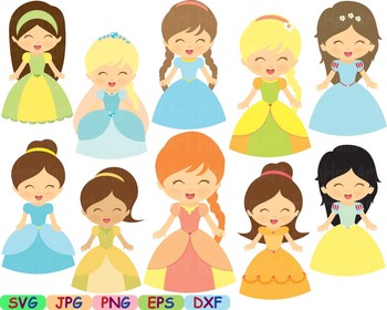 Download Princess Fairytale Clipart Svg Sleeping Beauty Snow White Cute Little Props 96s