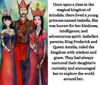 Preview of Princess Isabella's An educational short story for kids