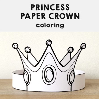 Prince King Paper Gold Crown Printable Royal Costume Craft Activity