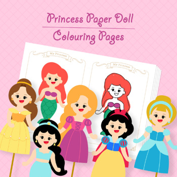 Preview of Princess Paper Doll coloring pages