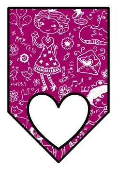 Preview of Princess Theme 2, Bulletin Board, Door Decor Blank Pennant Banners, ANY LANGUAGE