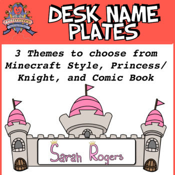 Princess Themed Custom Classroom Desk Name Tags By Applecheeks Tpt