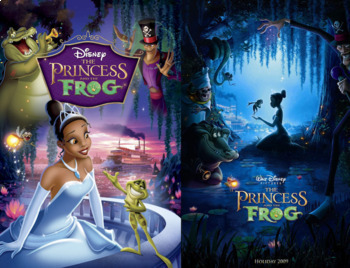 Preview of Princess and the Frog Movie Guide Questions in ENGLISH | Chronological Order