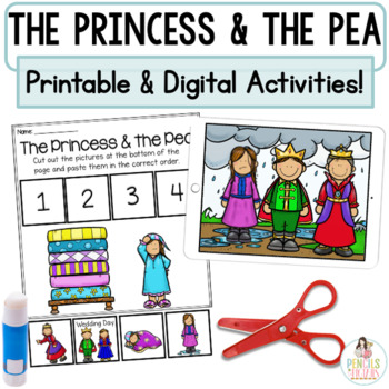 Preview of Princess and the Pea Google™ Slides | Digital & Printable Fairy Tale Activities