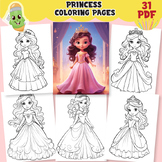 Princess coloring pages, magical, princesses, girls activi
