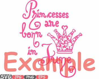 Download Princesses are born in April May June clipart Birthday ...