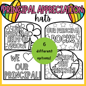 Preview of Principal Appreciation Day Activity-6Hats/Headbands Principal Appreciation month