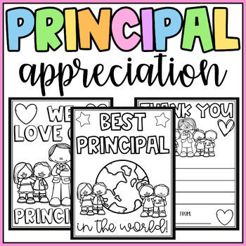 Preview of Principal Appreciation Day- Thank You Coloring Pages and Writing - May 1