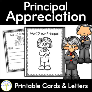 Preview of Principal Appreciation Thank You Cards Letters and MORE