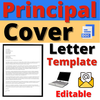 Principal Cover Letter Template Job Resource Editable by IncredibleDesigns