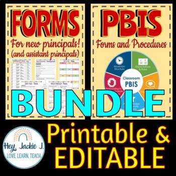 Preview of Principal Forms for PBIS and ALL Forms You Will EVER Need! Edit Google Slides!