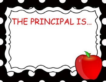Preview of Principal In Out Sign