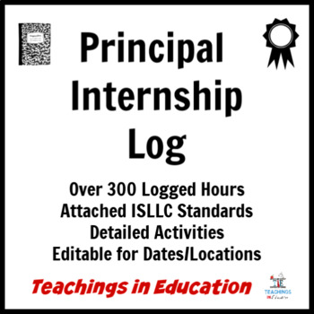 Preview of Principal Internship Log Sample