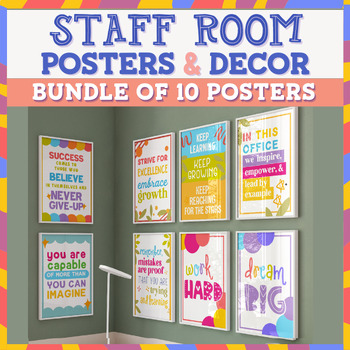 Preview of Principal Office Decor Posters Assistant Staff Room Teacher's Lounge Staffroom