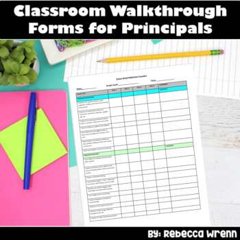 Preview of Principal Walkthrough Forms Editable