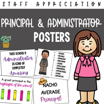 Preview of Principal and Administrator Staff Appreciation Posters