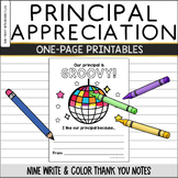 Principal Appreciation Day Thank You Printable Notes | Ass