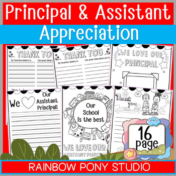 Preview of Principal and Assistant Principal Appreciation Thank You