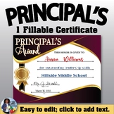 Principal's Certificate