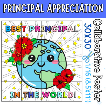 Preview of Principals Appreciation Day Collaborative Coloring poster